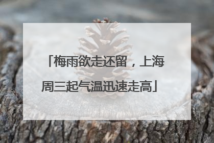 梅雨欲走还留，上海周三起气温迅速走高