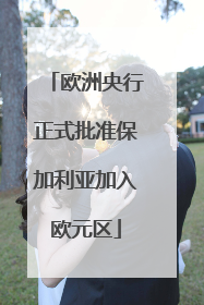 欧洲央行正式批准保加利亚加入欧元区