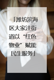 潍坊滨海区大家洼街道以“红色物业”赋能民生服务