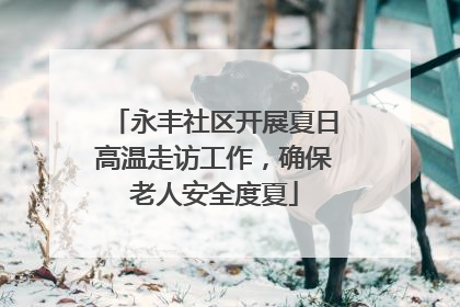 永丰社区开展夏日高温走访工作，确保老人安全度夏
