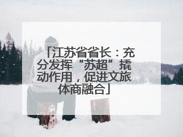 江苏省省长：充分发挥“苏超”撬动作用，促进文旅体商融合
