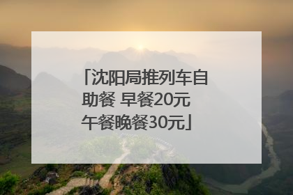 沈阳局推列车自助餐 早餐20元午餐晚餐30元