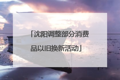 沈阳调整部分消费品以旧换新活动