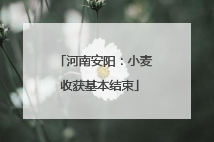 河南安阳：小麦收获基本结束