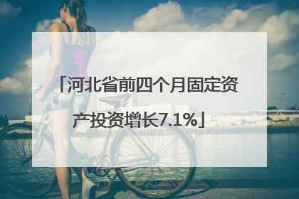 河北省前四个月固定资产投资增长7.1%