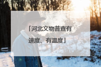 河北文物普查有速度、有温度
