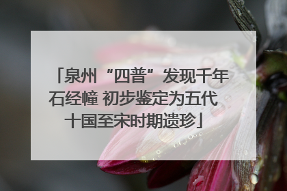 泉州“四普”发现千年石经幢 初步鉴定为五代十国至宋时期遗珍