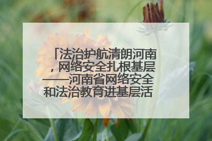 法治护航清朗河南，网络安全扎根基层——河南省网络安全和法治教育进基层活动正式启动