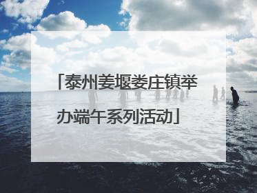 泰州姜堰娄庄镇举办端午系列活动