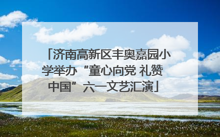 济南高新区丰奥嘉园小学举办“童心向党 礼赞中国”六一文艺汇演