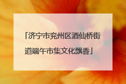 济宁市兖州区酒仙桥街道端午市集文化飘香