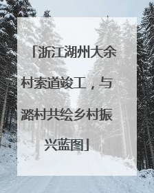 浙江湖州大余村索道竣工，与潞村共绘乡村振兴蓝图