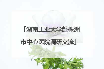 湖南工业大学赴株洲市中心医院调研交流