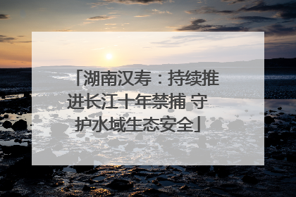 湖南汉寿：持续推进长江十年禁捕 守护水域生态安全