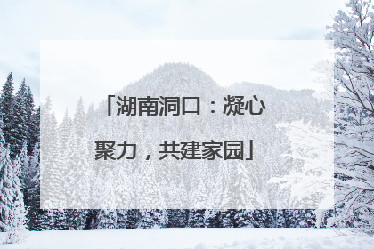 湖南洞口：凝心聚力，共建家园