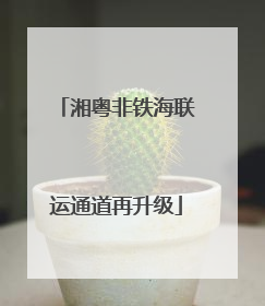 湘粤非铁海联运通道再升级