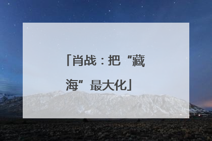 肖战：把“藏海”最大化