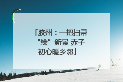 胶州：一把扫帚“绘”新景 赤子初心暖乡邻