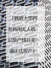 腾盾大型四发商用无人机总装产线在芜湖正式投产