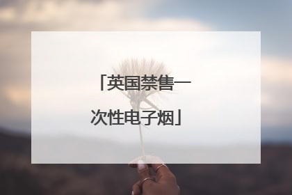 英国禁售一次性电子烟