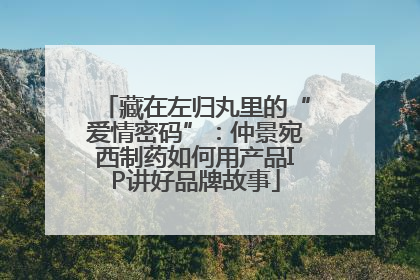 藏在左归丸里的“爱情密码”：仲景宛西制药如何用产品IP讲好品牌故事