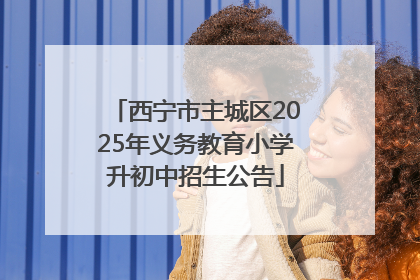 西宁市主城区2025年义务教育小学升初中招生公告