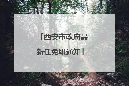 西安市政府最新任免职通知