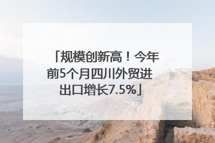 规模创新高！今年前5个月四川外贸进出口增长7.5%