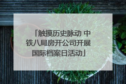 触摸历史脉动 中铁八局房开公司开展国际档案日活动