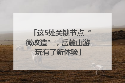 这5处关键节点“微改造”，岳麓山游玩有了新体验