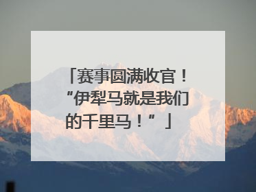 赛事圆满收官！“伊犁马就是我们的千里马！”