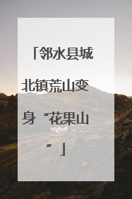 邻水县城北镇荒山变身“花果山”