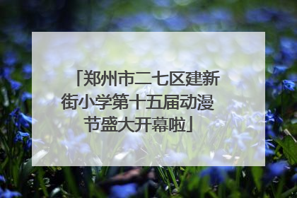 郑州市二七区建新街小学第十五届动漫节盛大开幕啦