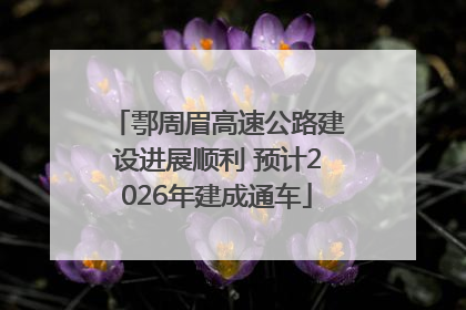 鄠周眉高速公路建设进展顺利 预计2026年建成通车
