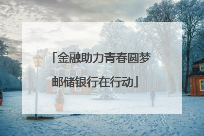 金融助力青春圆梦邮储银行在行动