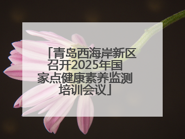 青岛西海岸新区召开2025年国家点健康素养监测培训会议