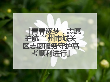 青春逐梦，志愿护航 兰州市城关区志愿服务守护高考顺利进行