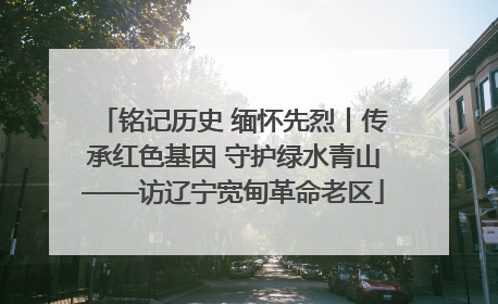 铭记历史 缅怀先烈丨传承红色基因 守护绿水青山——访辽宁宽甸革命老区