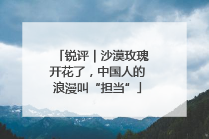 锐评｜沙漠玫瑰开花了，中国人的浪漫叫“担当”