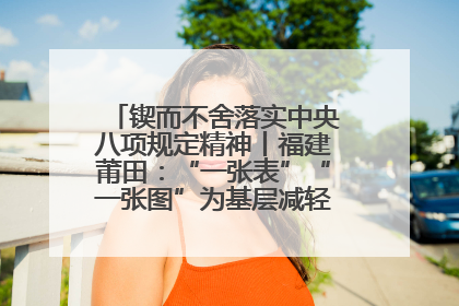锲而不舍落实中央八项规定精神丨福建莆田：“一张表”“一张图”为基层减轻“数字负担”