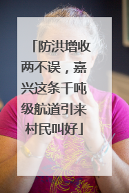 防洪增收两不误，嘉兴这条千吨级航道引来村民叫好