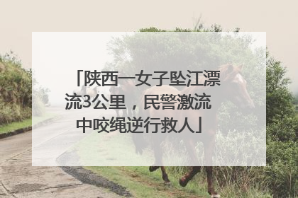 陕西一女子坠江漂流3公里，民警激流中咬绳逆行救人