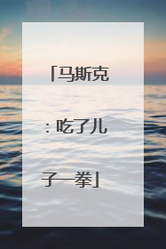 马斯克：吃了儿子一拳