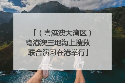 （粤港澳大湾区）粤港澳三地海上搜救联合演习在港举行