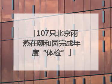 107只北京雨燕在颐和园完成年度“体检”