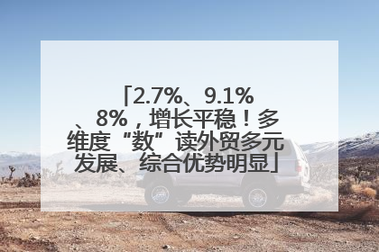 2.7%、9.1%、8%，增长平稳！多维度“数”读外贸多元发展、综合优势明显