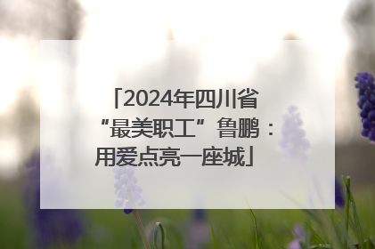 2024年四川省“最美职工”鲁鹏：用爱点亮一座城