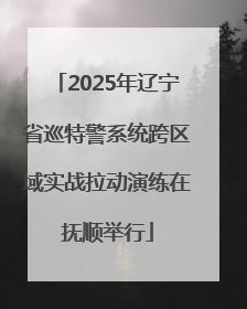 2025年辽宁省巡特警系统跨区域实战拉动演练在抚顺举行