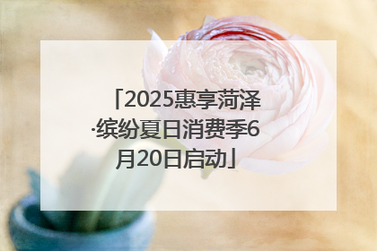2025惠享菏泽·缤纷夏日消费季6月20日启动