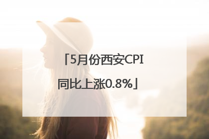 5月份西安CPI同比上涨0.8%